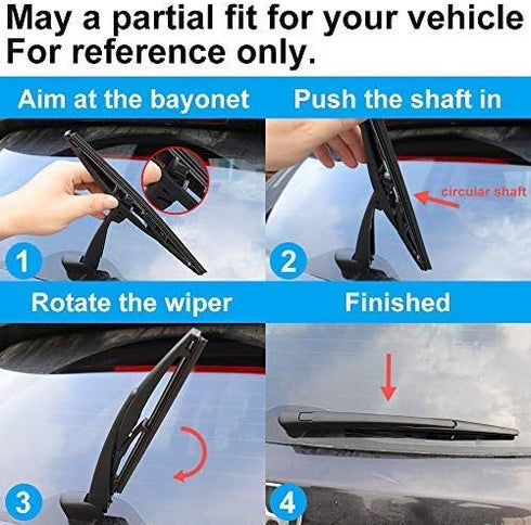 Rear Wiper Blade,ASLAM 14B Rear Windshield Wiper Blades Type-E for Original Equipment Replacement,Exact Fit(Pack of 2)...