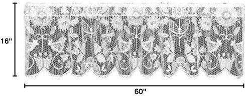 Heritage Lace Rhapsody 60-Inch Wide by 16-Inch Drop Champagne Valance...