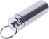 "Silver Small Portable Pill Box Keychain, Aluminium Alloy Mini Pill Organizer Case Container for Purse,Waterproof Metal Pill Holder Medicine Bottl...