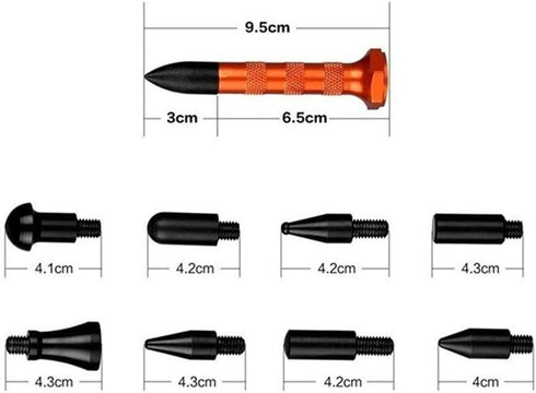 G&S GS 10pcs Car Body Paintless Dent Removal Tools Aluminum Dent Hammer with Knock Down Head Tap Down Tools Set Dent Repair Kit...