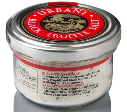 Urbani Truffles Black Truffle Salt 3.5 Oz - Truffle Seasoning Made with Guérande Sea Salt and Infused with Real Truffles, Gourmet Seasoning for Co...