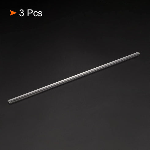 MECCANIXITY 3.3 Borosilicate Glass Stick 9.84" Length 5mm Dia Stir Rod Mixing Tools with Both Ends Round for Lab Kitchen Science 3Pcs...