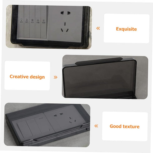 2pcs Cover Electrical Outlet Jackbox Outlet Covers Face Plate Panel Box Socket Cover Proof Outlet Cap Sticky Outlet Cover Box Abs...