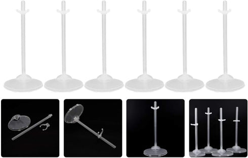 EXCEART 24pcs White Doll Stand Doll Support Rack Action Figure Display Rack for Window Doll Display Decoration Collection...
