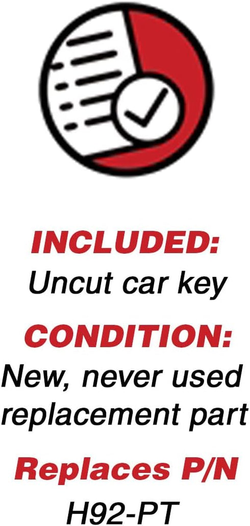 KeylessOption Keyless Entry Remote Control Fob Uncut Blank Car Ignition Key for CWTWB1U345, GQ43VT11T (Pack of 2)...
