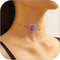 Rose Flower Choker Necklace Vintage Pearl Choker Necklace for Women Floral Choker Rose Choker Bride Wedding Party Summer Necklace (Purple)...
