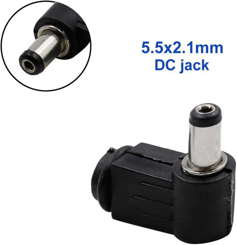 Luomorgo Right Angle 5.5 x 2.1mm/0.22 x 0.08 inch DC Socket Jack Charger Power Plug Solder 20pcs...