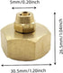 Garden Hose Adapter 2Pcs, Brass Standard 1/4 Inch to 3/4 Inch GHT Garden Hose Female Pipe Fittings, Garden Water Hose Thread Irrigation Tube Conne...