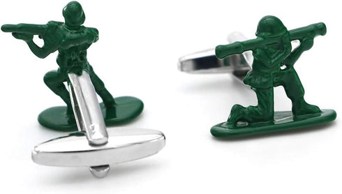 Soldiers Chess Cuff Links Green Color Contra Fighter Design Cufflinks With Gift Box...