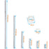 DIY Lamp Repair Hardware Assortment of Hardware with 12"Lamp Pipe Nipples, 24 Washers, 24 Lock Nuts, Lamp Pipe Lamp Rod Accessories(Silvery)...