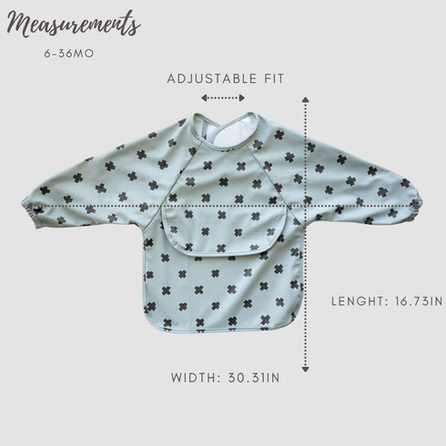 Zoe & Co Baby Bibs for Eating w/Pocket | Premium Soft Waterproof Bibs | Cute Toddler Bibs 6-36mo | Hang Dry Long Sleeve Bib...