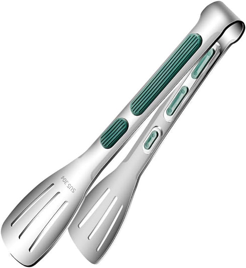 Waffle Maker Corn Dog Tongs 9 inches, Stainless Steel Tongs for Holding Waffles, Steakand Chicken, Silver...