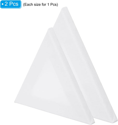 PATIKIL Paint Canvases for Painting, 2 Pack 8x7/12x10 Inch Triangle Wood Frame Stretched Blank Art Canvas Board Panels for Acrylic, Oil, Tempera P...