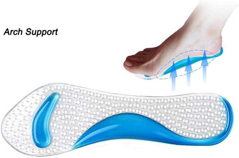 High Heel Insoles Inserts,3/4 Gel Cushion Pads Relief Pain High Arch Support Shoe Insole Flat Soles for Women High Heel Sandals Boots(Clear)...