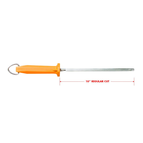 UltraSource-449998 Honing Steel, Coarse, 10", Orange Handle Butcher Steel Sharpener...