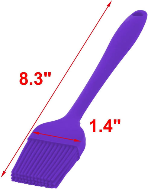 uxcell Silicone Family Bakery Cookie Cake Baking Tool Cream Butter Pastry Brush Purple...