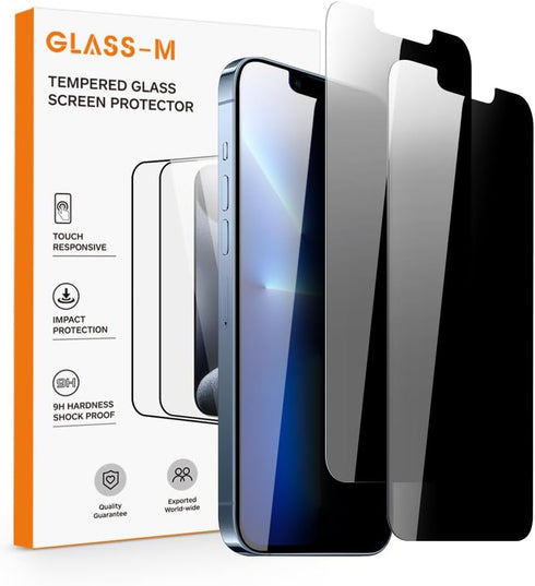 Privacy Screen Protector for iPhone 13 Pro Max/iPhone 14 Plus, Anti-Spy Private Tempered Glass, Anti-peep Full Coverage Screen Cover Compatible wi...