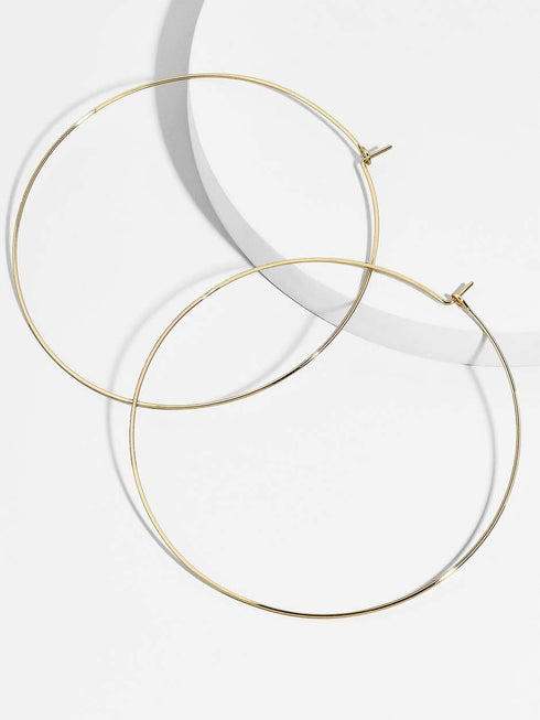 1mm Thin Extra Large Hoop Earrings?3 Pairs Set 90mm Huge Gold Hoops 18k Gold Plated Stainless Steel Big Gold Hoop Earrings for Women Girls...