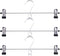 Tosnail 15 Pack Stackable Skirt Pants Clothes Hangers with Non-Slip Clips, Add-On Hangers, Cascading Hangers Space Saving Closet Organizer...