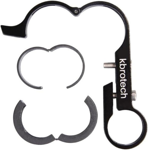 Bike Handlebar Extender Double Handlebar Extension Carbon Fiber Mount Holder with Aluminum Alloy Braket Space Saver (DBlack)...