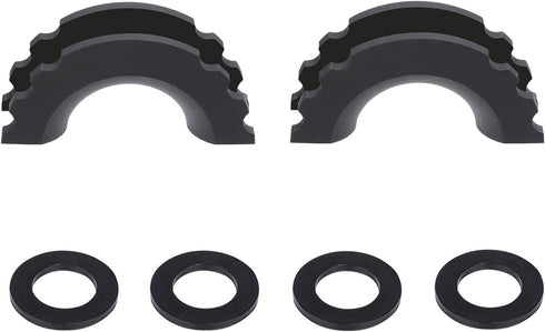 MuHize Black D-Ring Isolator Kit for 3/4" Shackles - 2 Heavy Duty Covers & 4 Washers Insulators, Anti-Rattle Design for Off-Road, Jeep, Truck Acce...
