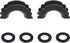 MuHize Black D-Ring Isolator Kit for 3/4" Shackles - 2 Heavy Duty Covers & 4 Washers Insulators, Anti-Rattle Design for Off-Road, Jeep, Truck Acce...