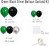 Green Black Silver Balloon Garland Arch Kit, Green Black Balloons Metallic Silver Balloons Video Game Birthday Decorations for Football Video Game...