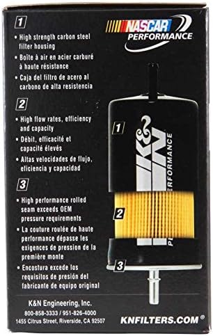 K&N Gasoline Fuel Filter: High Performance Fuel Filter, Premium Engine Protection, Compatible with 1982-2013 GM Truck/Passenger Car Fuel Injected ...