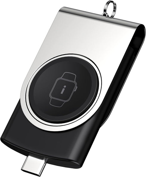 Criacr Portable Magnetic 2 in 1 Wireless Charger for Apple Samsung Watch, Wireless Fast Watch Charger Stand, Compatible with Apple Watch Series 8 ...