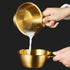 2Pcs Makgeolli Bowls, 304 Stainless Steel Korean Traditional Bowls Round Rice Bowl Wine Cup with Handle, Hiking Soup Dish Food Bowl Camp Cup (Larg...