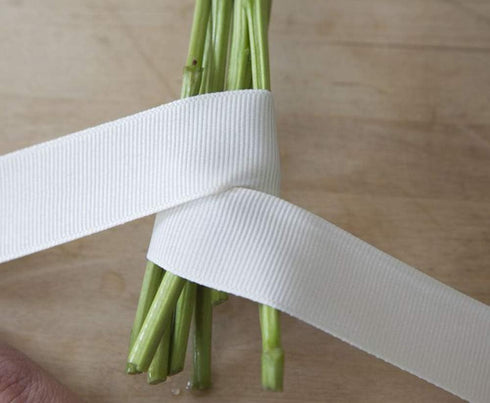 YAMA Solid Grosgrain Ribbon Roll - 1 Inch 25 Yards for Gift Wrapping Ribbons, White...