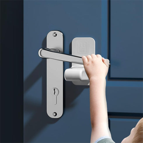 Child Proof Door Handle Lock Baby Proof Door Knob Safety Lock Adhesive Childproof Door Lever Lock Safety Door Locks for Kids Toddlers Cats Dogs No...