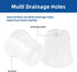 TRUEDAYS 4 Pack Orchid Pots with Holes, 6 Inch Clear Plastic Pots for Plants, Flowers...