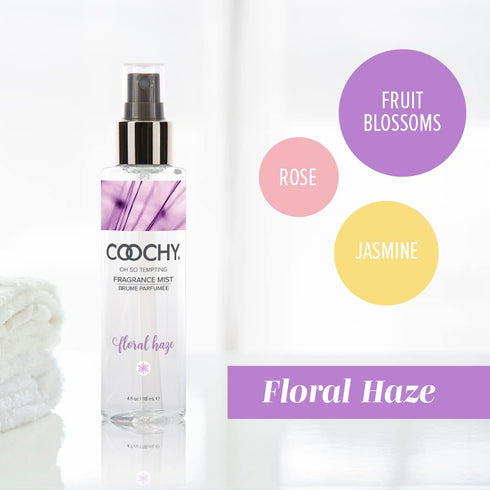 Coochy Fragrance Mist Body Spray | No Alcohol, Paraben-Free, Organic | Gentle, Refreshing Boost of Scent in Skin & Hair | Blend of Rose, Jasmine &...