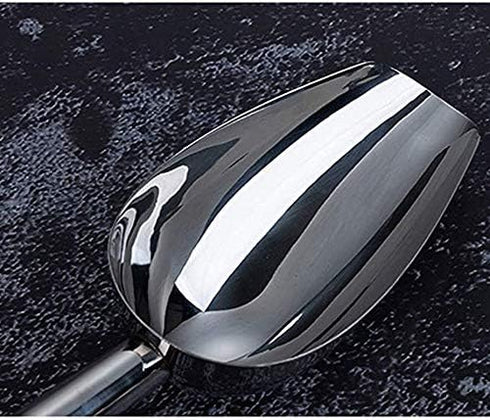 Ice Scoop 8oz, 9.9 Inch Small Stainless Steel Metal Food Scoops for Kitchen Bar Party Wedding, Superb mirror polish surface, Heavy Duty & Anti Rus...