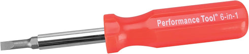 Performance Tool W975 6-in-1 Quick Change Screwdriver With Hex Torque Handle, Chrome Vanadium Steel...