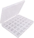 Fbshicung Bobbin Box,Transparent 36 Empty Bobbins Spools Box,Machine Bobbin Organizer Plastic Case,Sewing Craft Plastic Case Storage Box for Sewin...