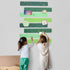 8Pcs Green Cork Board Bar Strips with 50 Pushpins & Sticky Notes, Self-Adhesive Bulletin Board Strips No Damage for Wall, Felt Pin Board for Paste...