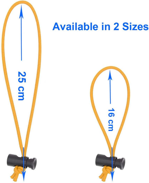 Foto&Tech Multipurpose Extra Thick Elastic Cable Tie and Organizer, Adjustable Cable Strap Toggle Tie, Reusable Tangle Tamer, Cable Management for...