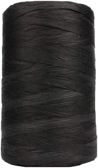 316Yard Rayon Raffia Paper Yarn Crochet Black Raffia Ribbon Knit Summer Sun Hat Beach Bag Craft Yarn DIY Decoration Raffia Yarn...