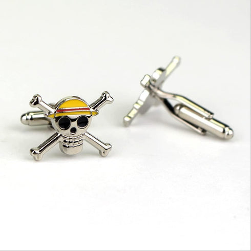 One Pieces Cufflinks Luffy Skull Cuff links Men's Accessories Gifts...