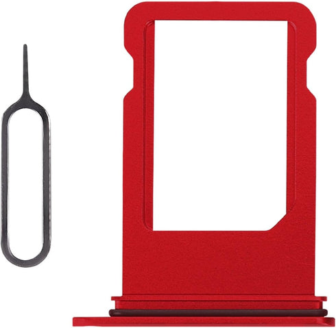 for iPhone 8 Red SIM Card Slot Replacement Single SIM Version for iPhone SE 3rd Generation 2022 Single SIM Tray Adapter for iPhone SE 2nd 2020 Car...