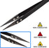 MMOBIEL 3Pcs Set Ceramic Tip Soldering Tweezers Heat Resistant 1600 C/3000 F for Electronics Repair, Jewelry, Computer, Laboratory Soldering Work ...