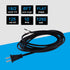 Replacement Power Cord Pigtail 18AWG 2 Prong 6FT Flat Shape 2 Wire Power Supply Cord Open End 110V Polarized Plug Black Cable 18 Gauge Open Wire 2...