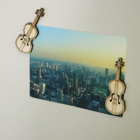 Guitar Magnets Refrigerator, JruiZhp16 Pcs Lovely Violin Shaped Magnets Magnetic Home Decoration, for Office Whiteboard Magnet, Cabinet Magnet, Di...
