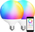 ILC G120 LED Large Globe Light Bulbs 15W, Work with Alexa, ? 4.72 inch, Color Changing, 150W Equivatlent, Color Temprature 4000k, CRI>95+, E26 Bas...