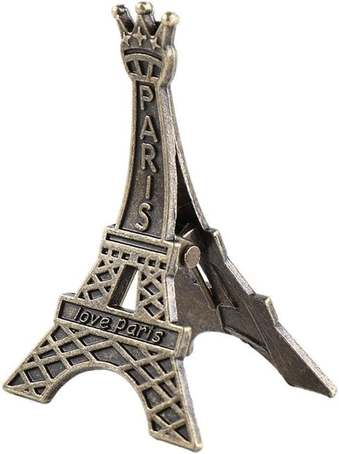 Memo Clip 4PCS Creative Eiffel Tower Shape Metal Memo Paper Clip for Photo Paper Decoration Retro Name Card Picture Clip Holder School Office Supp...