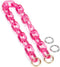 Yichain Chunky Acrylic Purse Strap Bag Chain Handle Replacement,Handbag Purse Making Accessory Decoration (Rose)...