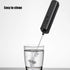 Milk Frother Electric Handheld Foam Maker for Hot Chocolate, Latte Macchiato, Milkshakes, Cappuccino, Battery power, Stainless Steel (Black)...