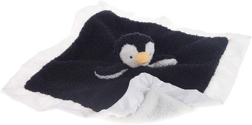 Apricot Lamb Stuffed Animals Soft Security Blanket Black Penguin Infant Nursery Character Blanket Luxury Snuggler Plush(Black Penguin, 14 Inches)...
